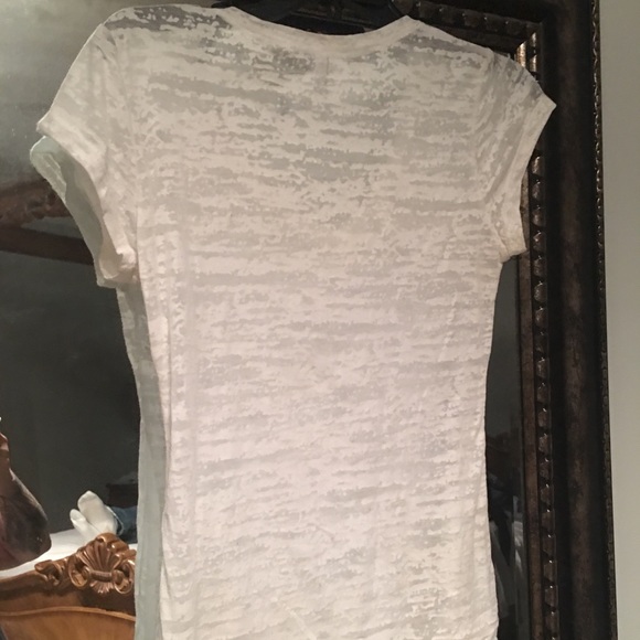 White Burnout Tee - Perfect Tee for Jeans! - Picture 2 of 3